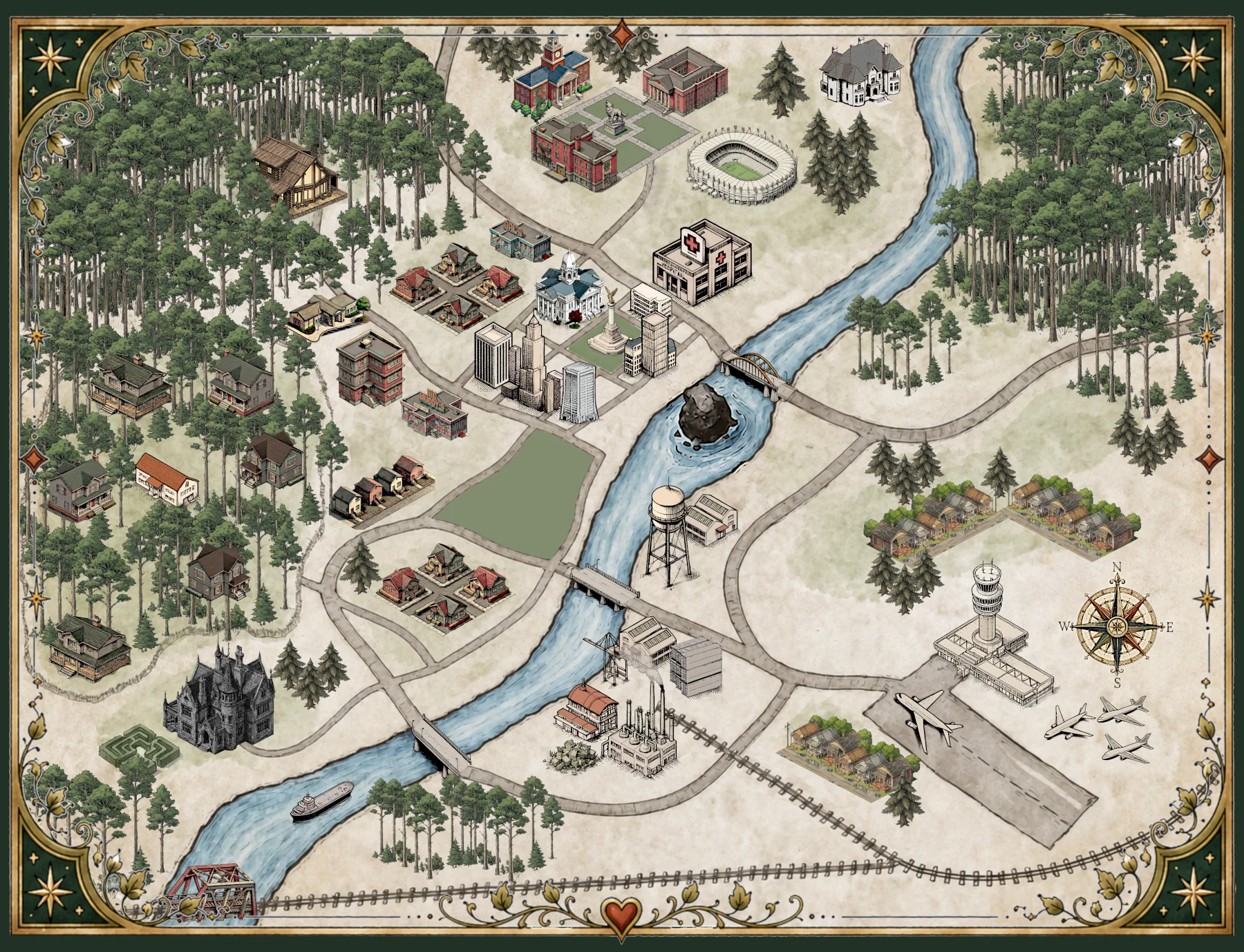 Damruck world map